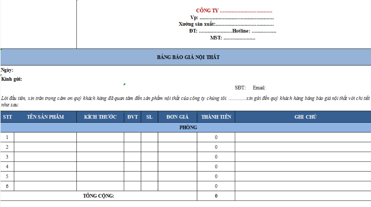 Mẫu Báo Giá Thu Mua Phế Liệu Hoàn Chỉnh Nhất 14/05/2023