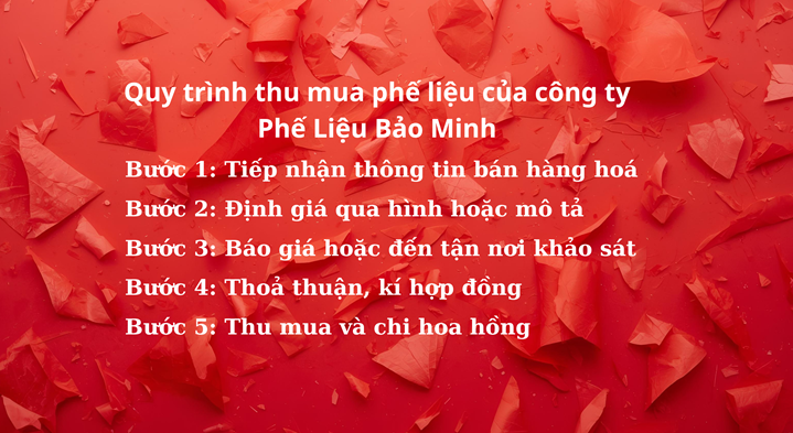 Quy trình thu mua phế liệu tại Phường Bình Chiểu