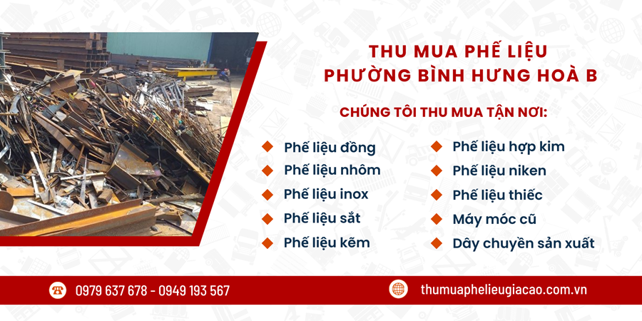 Thu mua phế liệu ở Phường Bình Hưng Hòa B