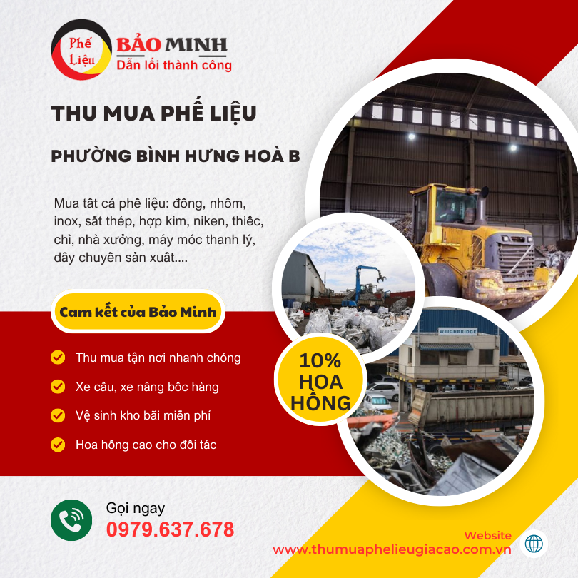 Thu mua phế liệu ở Phường Bình Hưng Hòa B
