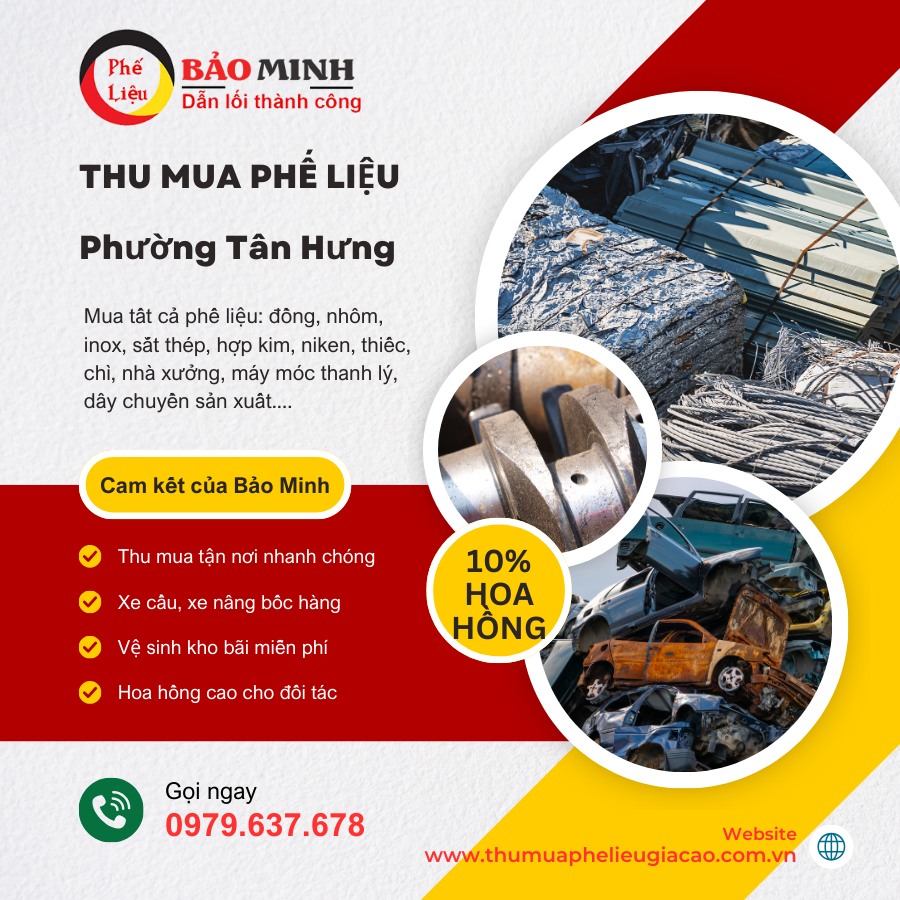 Thu mua phế liệu phường Tân Hưng